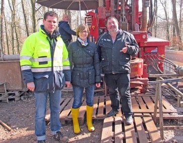 Bild: Ihr Projekt:  Christian Porten, Sandra Folz und Rudolf Schöller von den Stadtwerken Trier (von links) planen und betreuen die Arbeiten für das Pumpspeicherkraftwerk. 