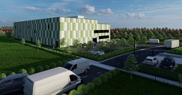 Bild: Visualisierung des neuen Gebäudes (Straßenansicht)