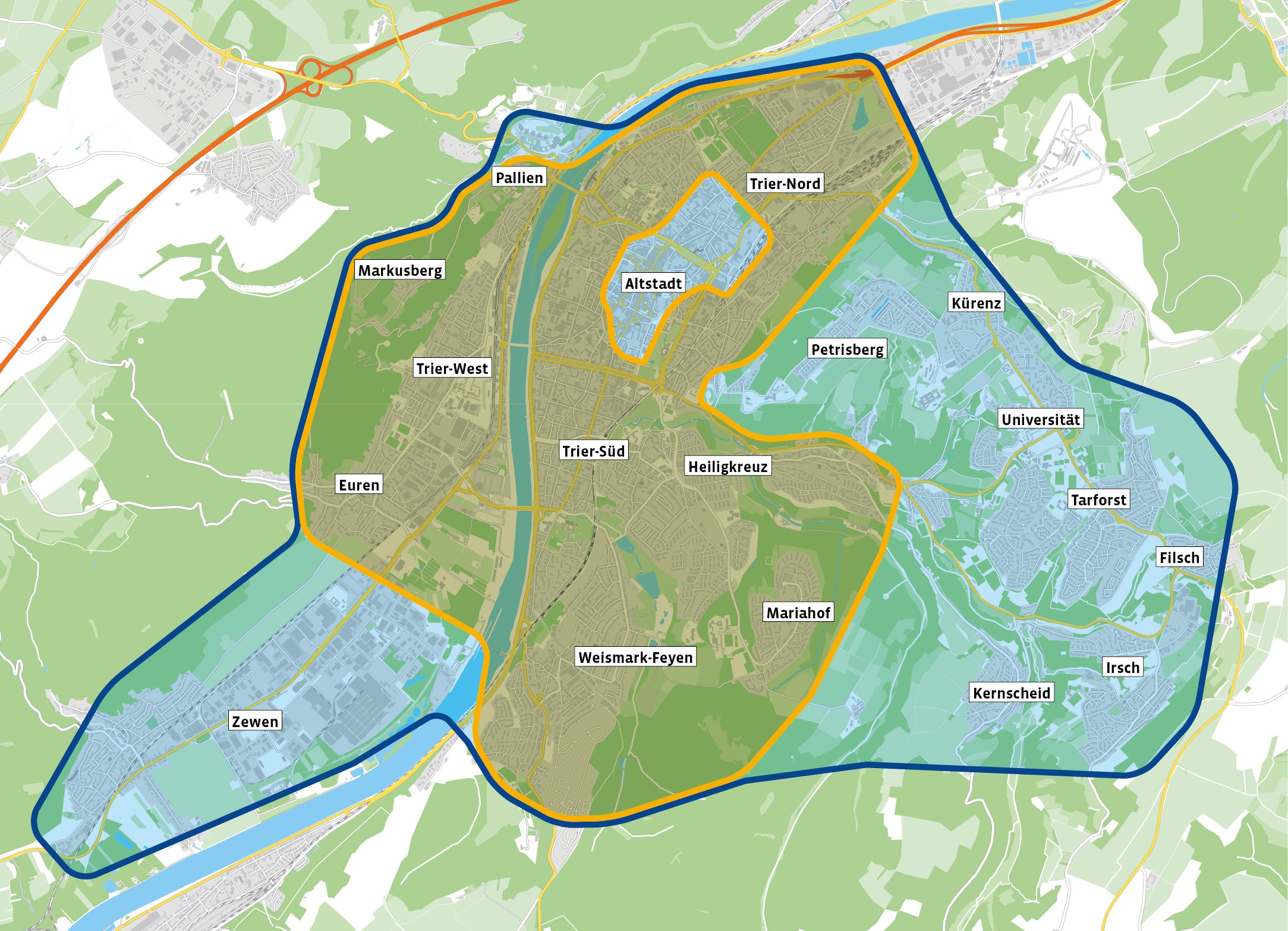 Smart-Shuttle Zonen ab 1. März 2024